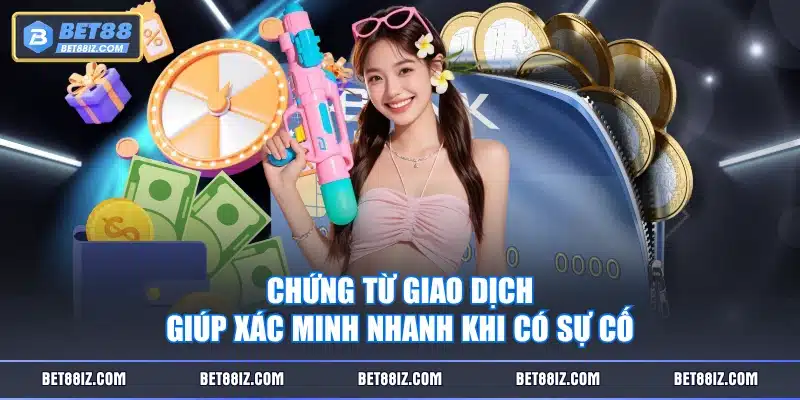 Chứng từ giao dịch giúp xác minh nhanh khi có sự cố